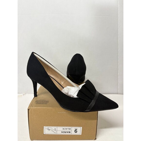 Journee Collection Women's Black Pointed Toe Marek Pumps Stiletto Heel Sz 9M - Picture 1 of 6